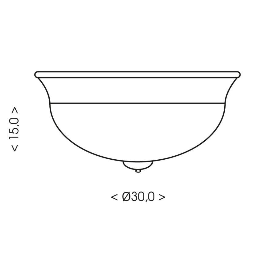 Brilagi - Stropné svietidlo FRESCO 2xE27/40W/230V pr. 30 cm zlaté