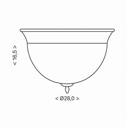 BRILAGI - Stropné svietidlo FRESCO 2xE27/40W/230V priemer 28 cm čierna/zlatá