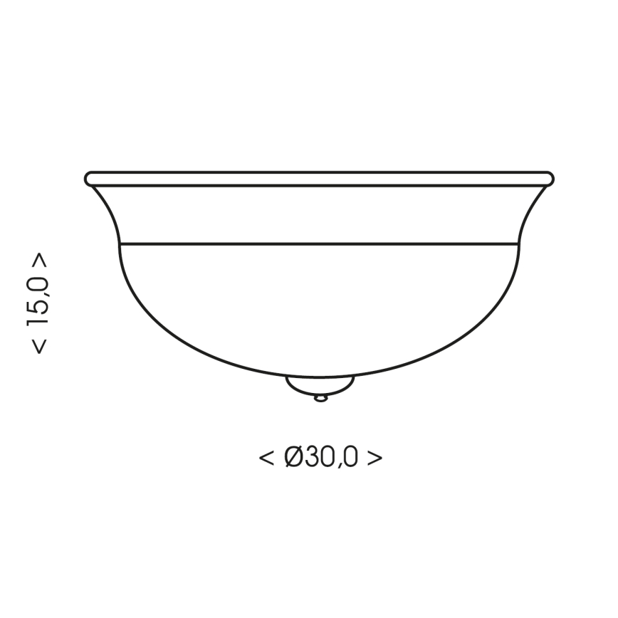 Brilagi - Stropné svietidlo FRESCO 2xE27/40W/230V, priemer 30 cm, bronzové
