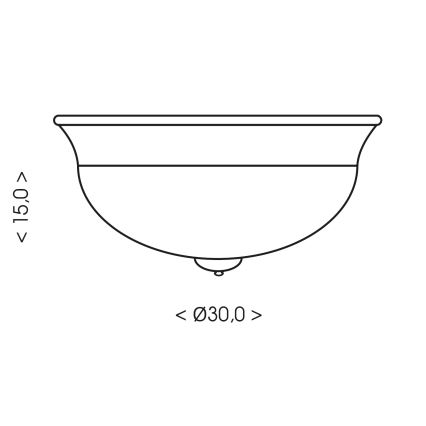 Brilagi - Stropné svietidlo FRESCO 2xE27/40W/230V priemer 30 cm medené