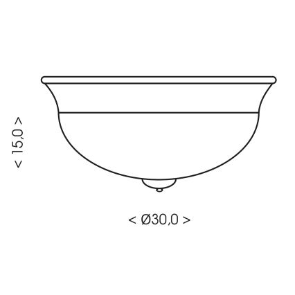 Brilagi - Stropné svietidlo FRESCO 2xE27/40W/230V, priemer 30 cm, mosadz