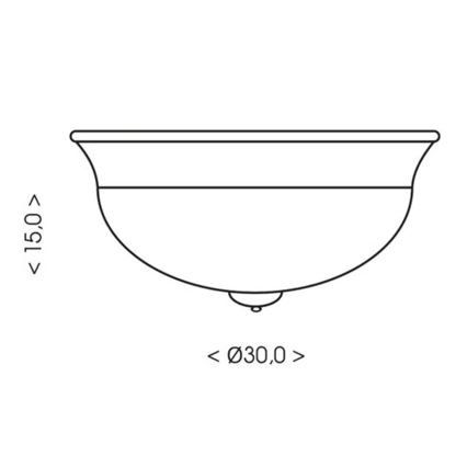 BRILAGI - Stropné svietidlo FRESCO 2xE27/40W/230V priemer 30 cm strieborné