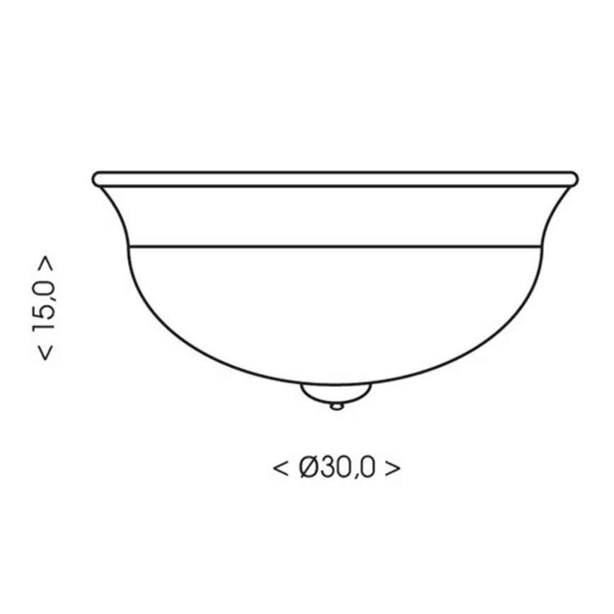 BRILAGI - Stropné svietidlo FRESCO 2xE27/40W/230V priemer 30 cm strieborné