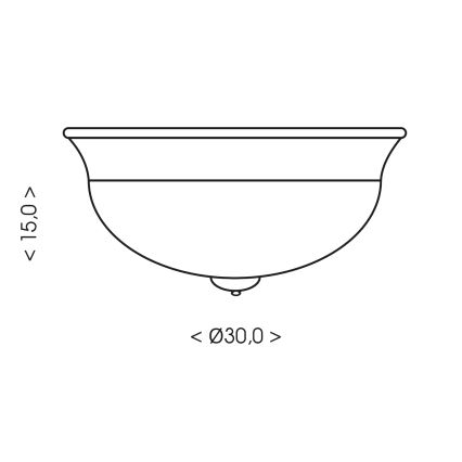 Brilagi - Stropné svietidlo FRESCO 2xE27/40W/230V priemer 30 cm zlaté