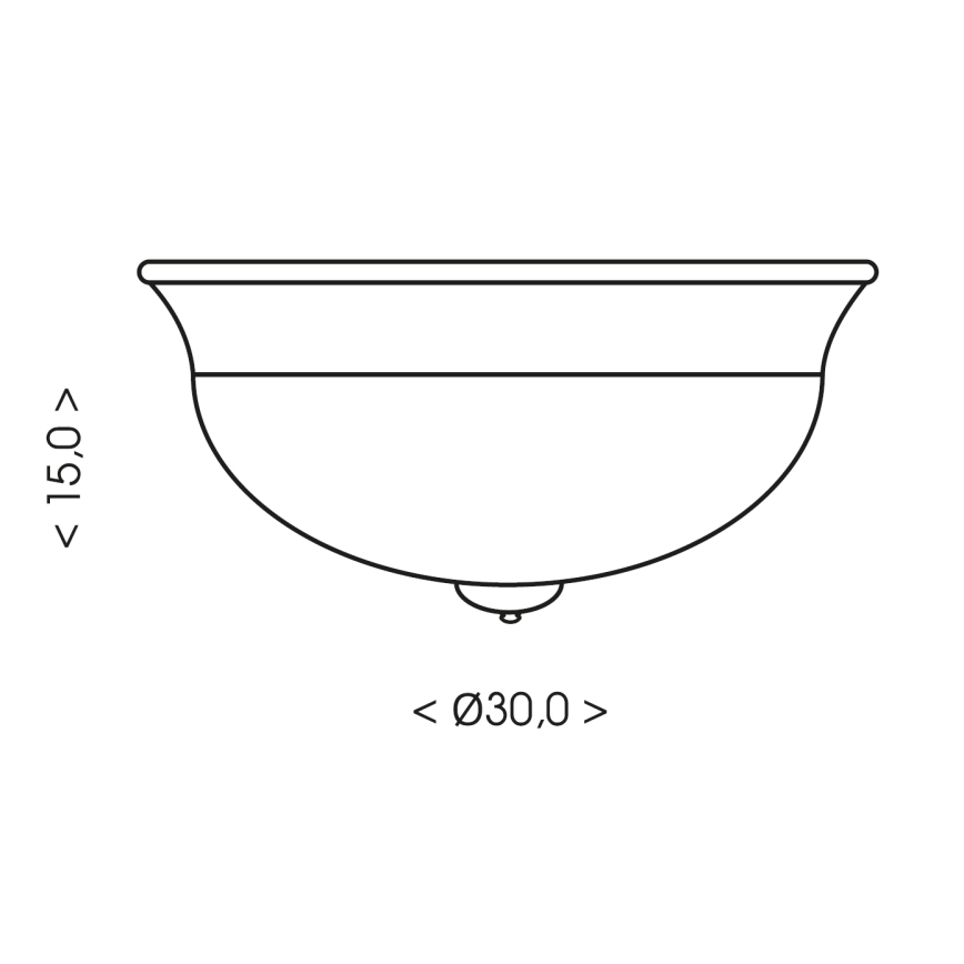 Brilagi - Stropné svietidlo FRESCO 2xE27/40W/230V Ø 30 cm medené