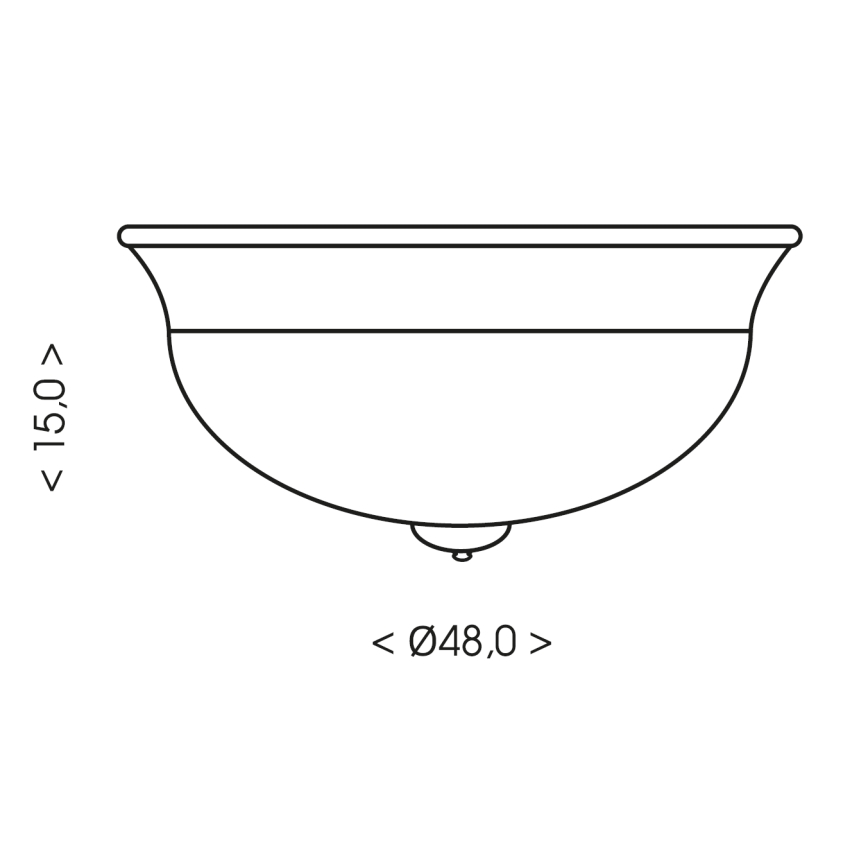 Brilagi - Stropné svietidlo FRESCO 3xE27/40W/230V pr. 48 cm hnedá