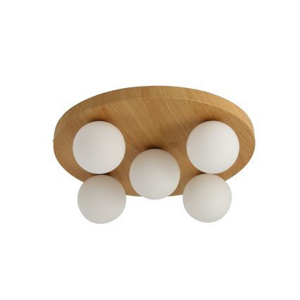 Brilagi - Stropné svietidlo LUND WOOD 5xG9/9W/230V priemer 40 cm kaučukovník