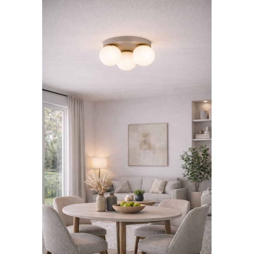 Brilagi - Stropné svietidlo MILO ECRU 1xE27/60W/230V priemer 15 cm béžové/zlaté