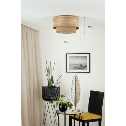 Brilagi - Stropné svietidlo MONTANA BOHO 1xE27/15W/230V pr. 45 cm hnedá