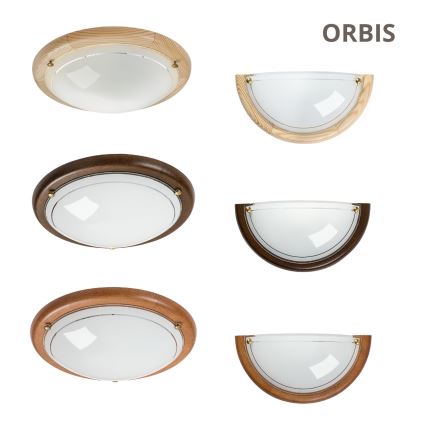 Brilagi - Stropné svietidlo ORBIS 1xE27/60W/230V pr. 30 cm borovica