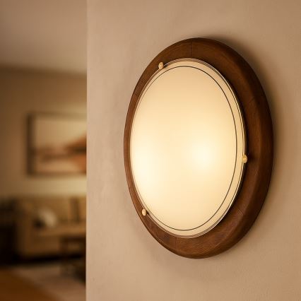 Brilagi - Stropné svietidlo ORBIS 1xE27/60W/230V, priemer 30 cm, borovica