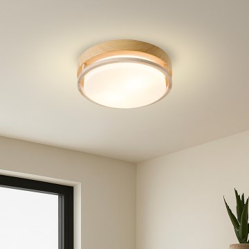 Brilagi - Stropné svietidlo ORINO 2xE27/40W/230V priemer 27 cm dekor dreva/dub