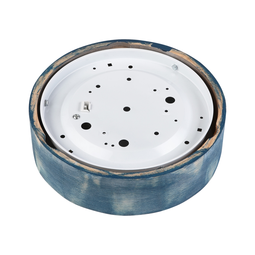 Brilagi - Stropné svietidlo PINO 1xE27/15W/230V borovica/modrá pr. 27,5 cm