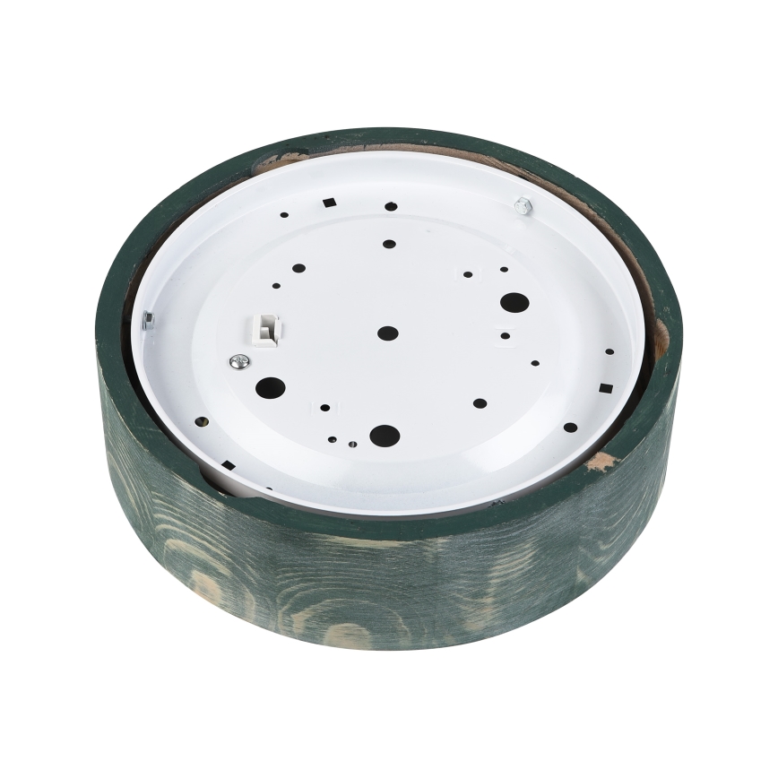 Brilagi - Stropné svietidlo PINO 1xE27/15W/230V borovica/zelená pr. 27,5 cm