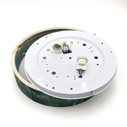 Brilagi - Stropné svietidlo PINO 2xE27/15W/230V borovica/zelená priemer 37,5 cm