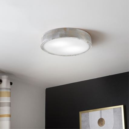 Brilagi - Stropné svietidlo PINO 2xE27/15W/230V borovicové/strieborné priemer 37,5 cm