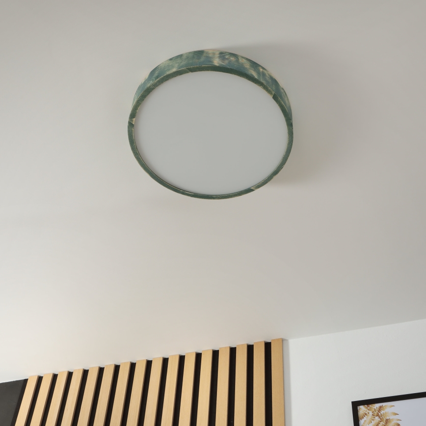 Brilagi - Stropné svietidlo PINO 3xE27/15W/230V borovica/zelená pr. 47,5 cm