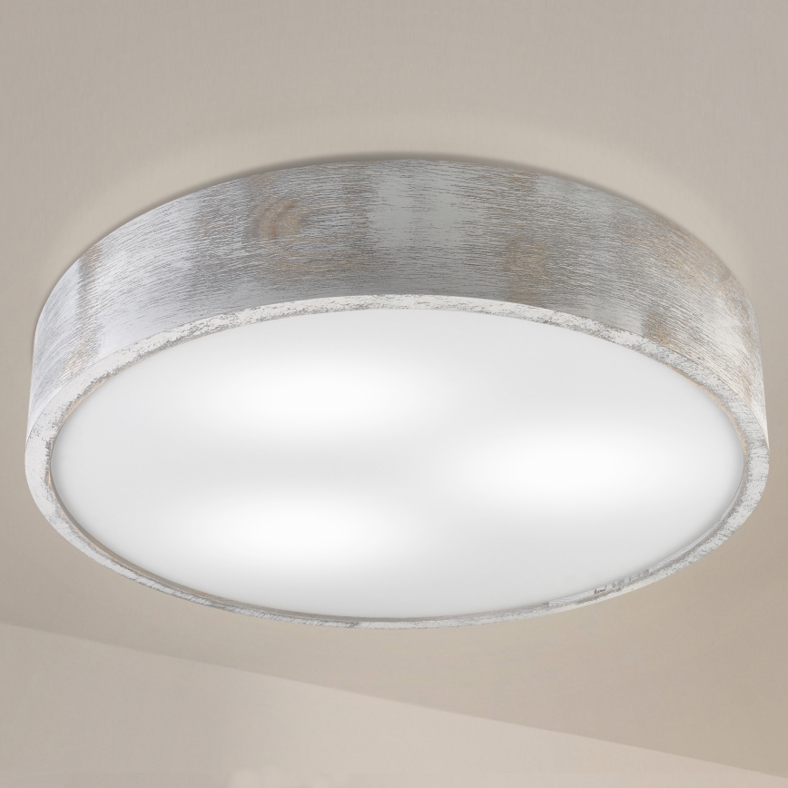 Brilagi - Stropné svietidlo PINO 3xE27/15W/230V borovicové/strieborné pr. 47,5 cm