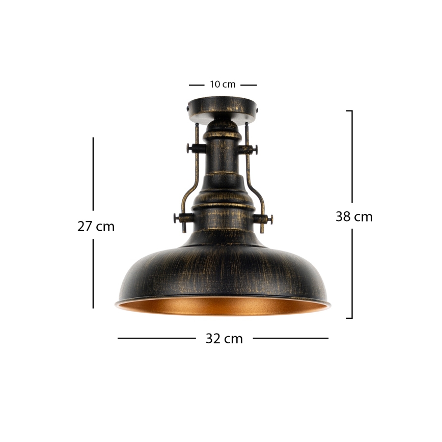 Brilagi - Stropné svietidlo PYRONIC 1xE27/40W/230V priemer 32 cm bronzová/patina