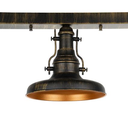 Brilagi - Stropné svietidlo PYRONIC 3xE27/40W/230V bronzová/patina