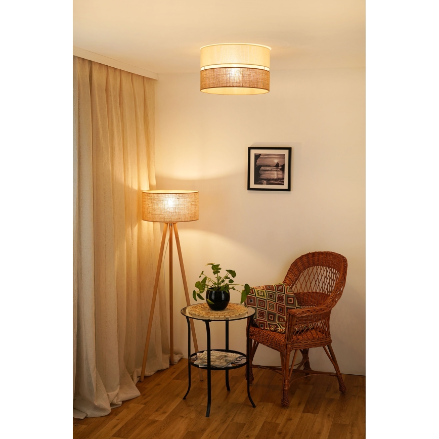 Brilagi - Stropné svietidlo ROYAL YUTE 1xE27/15W/230V pr. 40 cm béžová/krémová