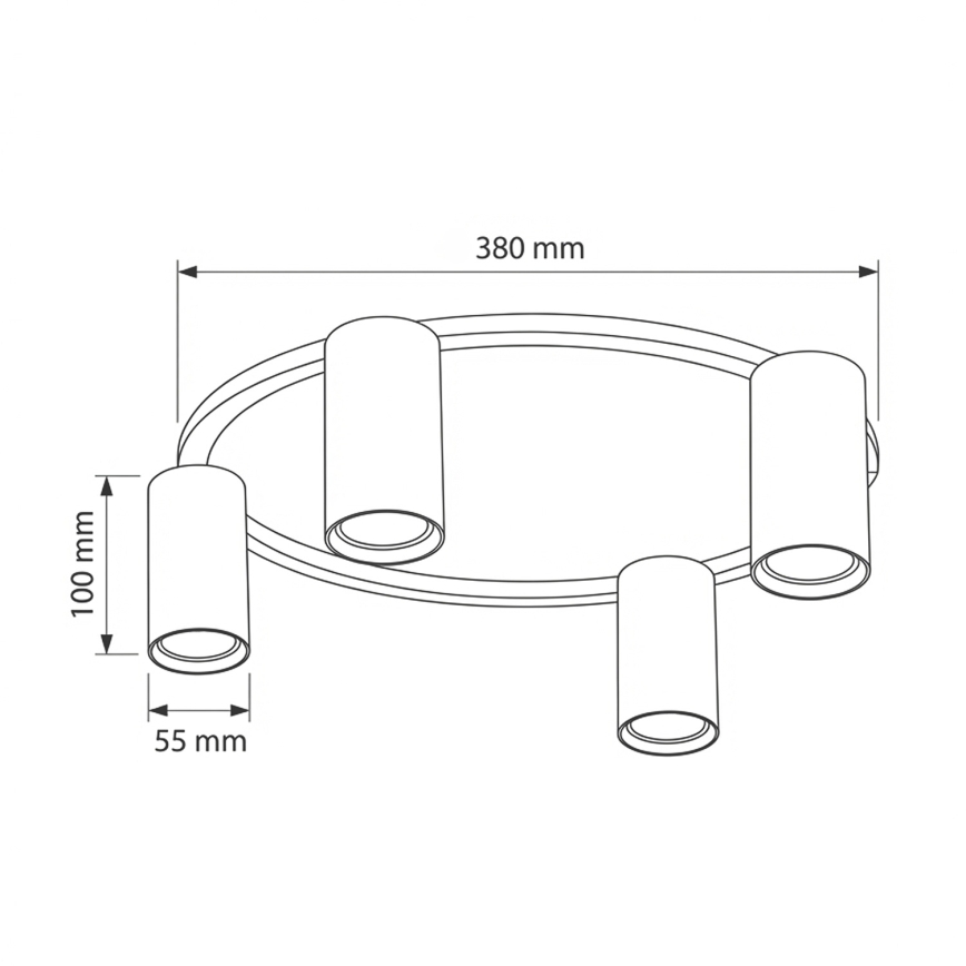 Brilagi - Stropné svietidlo SELE 4xGU10/30W/230V biela