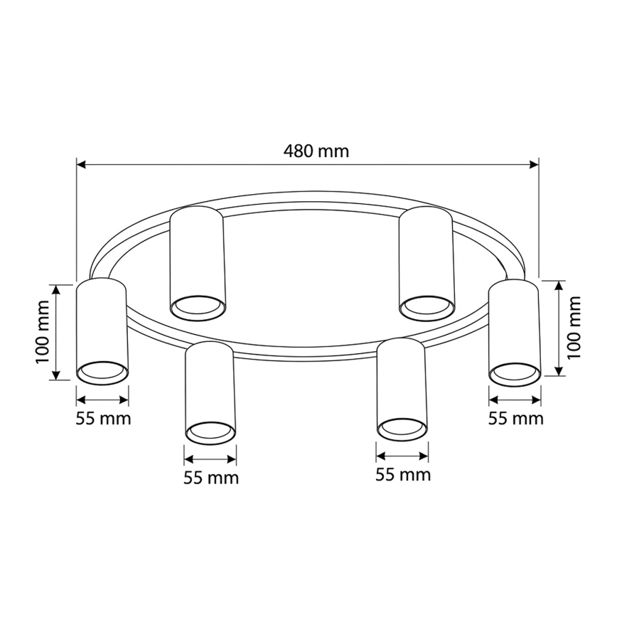 Brilagi - Stropné svietidlo SELE 6xGU10/30W/230V biela