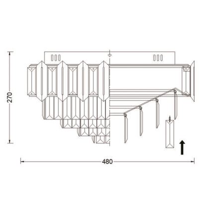 Brilagi - Stropné svietidlo SPECTRA 5xE14/40W/230V, priemer 48 cm, čierne