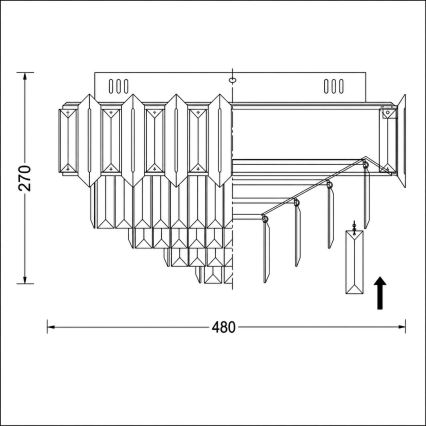 BRILAGI - Stropné svietidlo SPECTRA 5xE14/40W/230V, priemer 48 cm, čierne