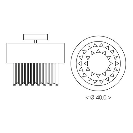Brilagi - Stropné svietidlo VERVE 4xE14/40W/230V pr. 40 cm čierne