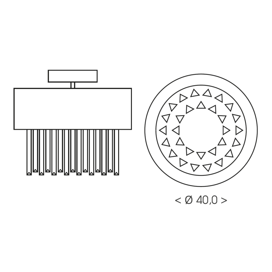 Brilagi - Stropné svietidlo VERVE 4xE14/40W/230V, priemer 40 cm, zlaté
