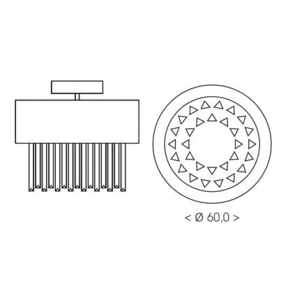 BRILAGI - Stropné svietidlo VERVE 6xE14/40W/230V pr. 60 cm zlaté