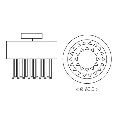 Brilagi - Stropné svietidlo VERVE 6xE14/40W/230V, priemer 60 cm, čierne