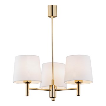 Brilagi - Stropný luster na tyči MONTE 3xE27/60W/230V krémová/zlatá