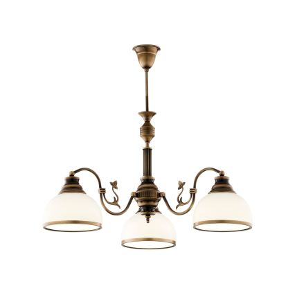 BRILAGI - Stropný luster na tyči TAURUS 3xE27/15W/230V priemer 70 cm bronz