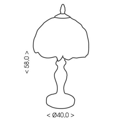 Brilagi - Tiffany vitrážná stolná lampa JUNGLE 2xE27/60W/230V
