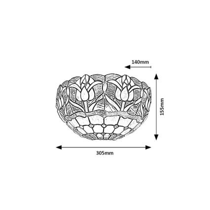 Brilagi - Tiffany vitrážné nástenné svietidlo LORAS 1xE14/40W/230V