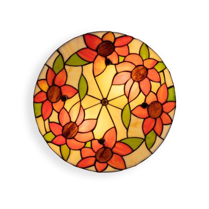 Brilagi - Tiffany vitrážné stropné svietidlo SUNFLOWER 3xE27/60W/230V priemer 40 cm