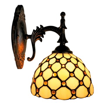 BRILAGI - Tiffany vitrážová nástenná lampa IVORY SMOOTH 1xE14/40W/230V
