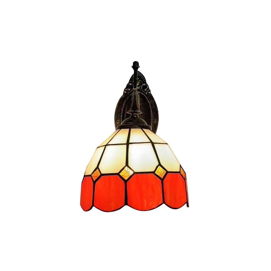 Brilagi - Tiffany vitrážová nástenná lampa SIENNA 1xE14/40W/230V