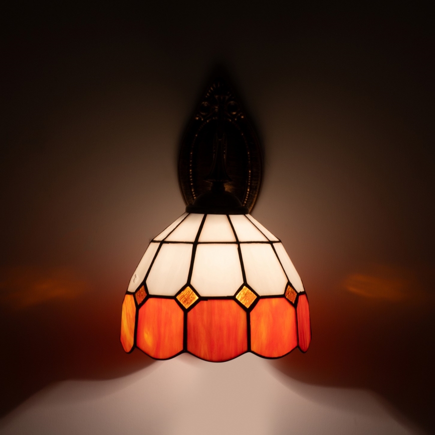 Brilagi - Tiffany vitrážová nástenná lampa SIENNA 1xE14/40W/230V
