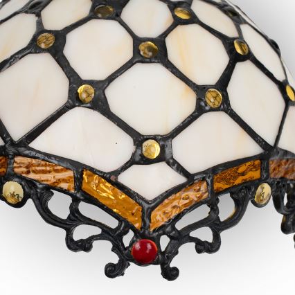 Brilagi - Tiffany vitrážová nástenná lampa Slonovinová 1xE14/40W/230V