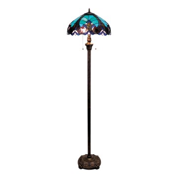 BRILAGI - Tiffany vitražová stojacia lampa CORAL 2xE27/60W/230V