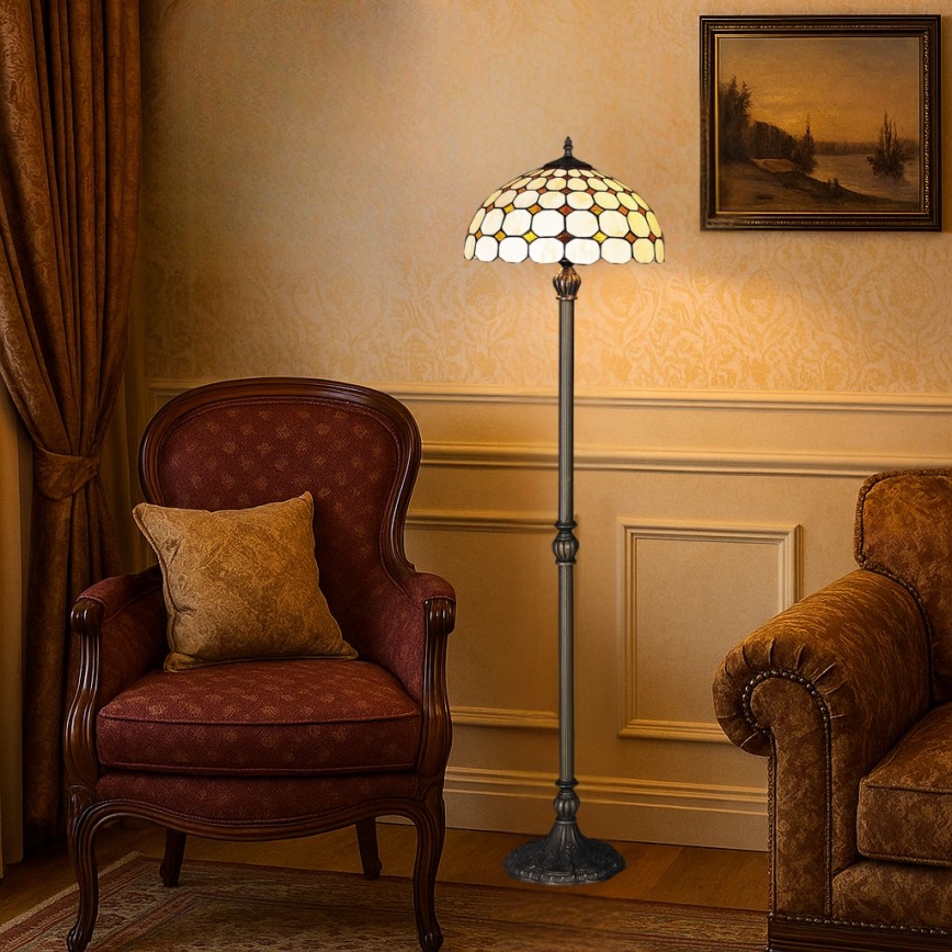 Brilagi - Tiffany vitrážová stojacia lampa DORAN 2xE27/60W/230V