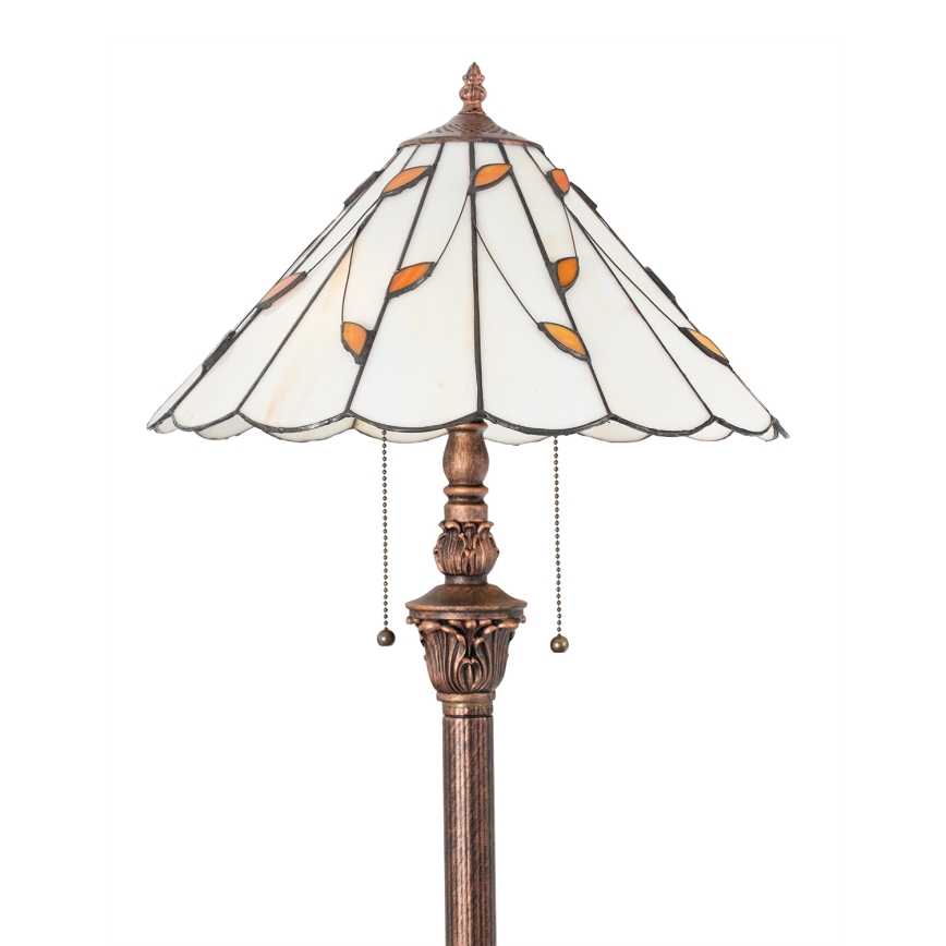 Brilagi - Tiffany vitrážová stojacia lampa FOLIA 2xE27/60W/230V