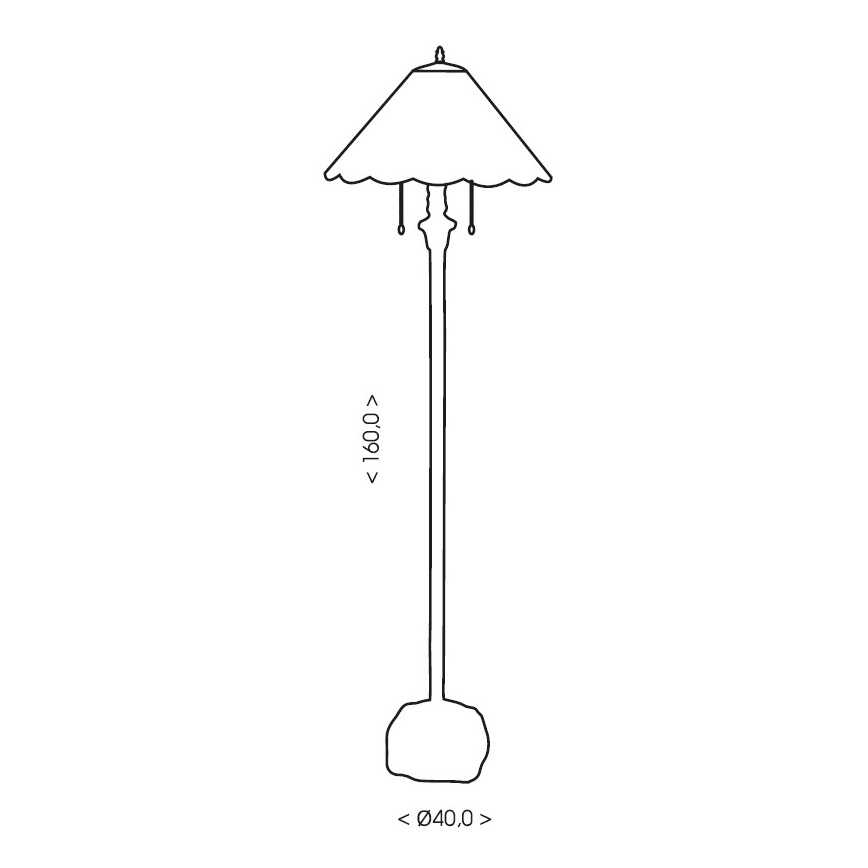 Brilagi - Tiffany vitrážová stojacia lampa JUNGLE 2xE27/60W/230V