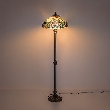 Brilagi - Tiffany vitrážová stojacia lampa LUISA 2xE27/60W/230V