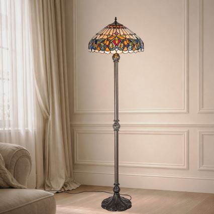 Brilagi - Tiffany vitrážová stojacia lampa LUISA 2xE27/60W/230V