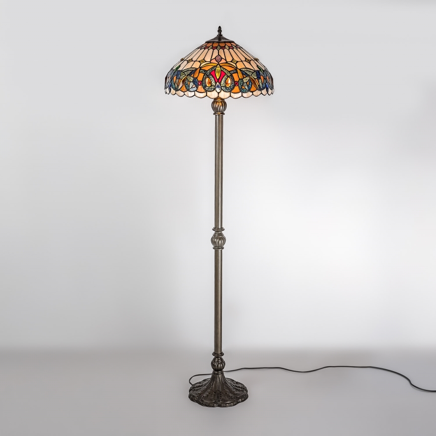Brilagi - Tiffany vitrážová stojacia lampa LUISA 2xE27/60W/230V