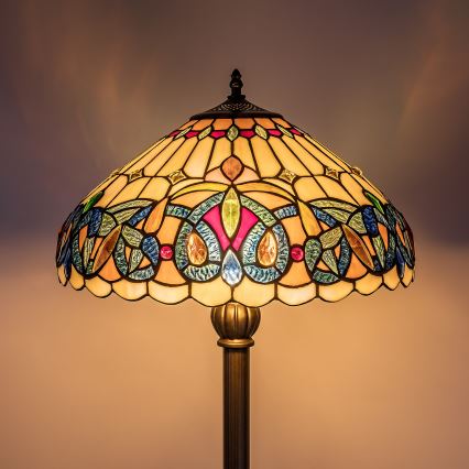 Brilagi - Tiffany vitrážová stojacia lampa LUISA 2xE27/60W/230V